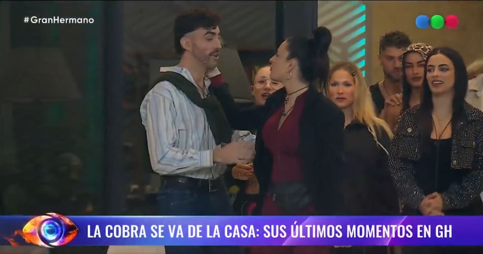 La emotiva despedida entre Ulises y Chiara en Gran Hermano. Foto: captura.