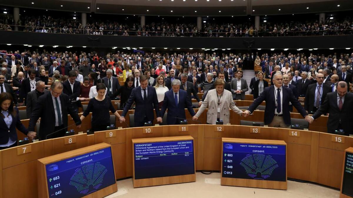 Aprobación del Brexit en el Parlamento Europeo, REUTERS