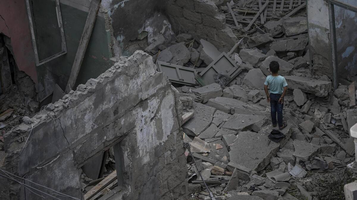 Escombros en la Franja de Gaza. Foto: EFE.