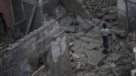 Escombros en la Franja de Gaza. Foto: EFE.