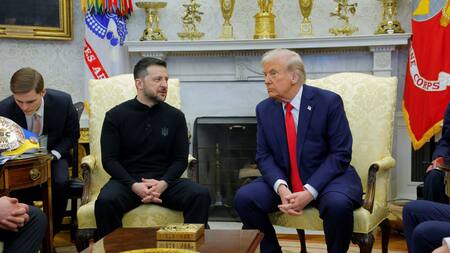 Donald Trump se reunió con Volodimir Zelenski. Foto: Reuters/Brian Snyder