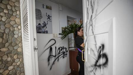 Ataque a las oficinas del partido de María Corina Machado en Venezuela. Foto: EFE.