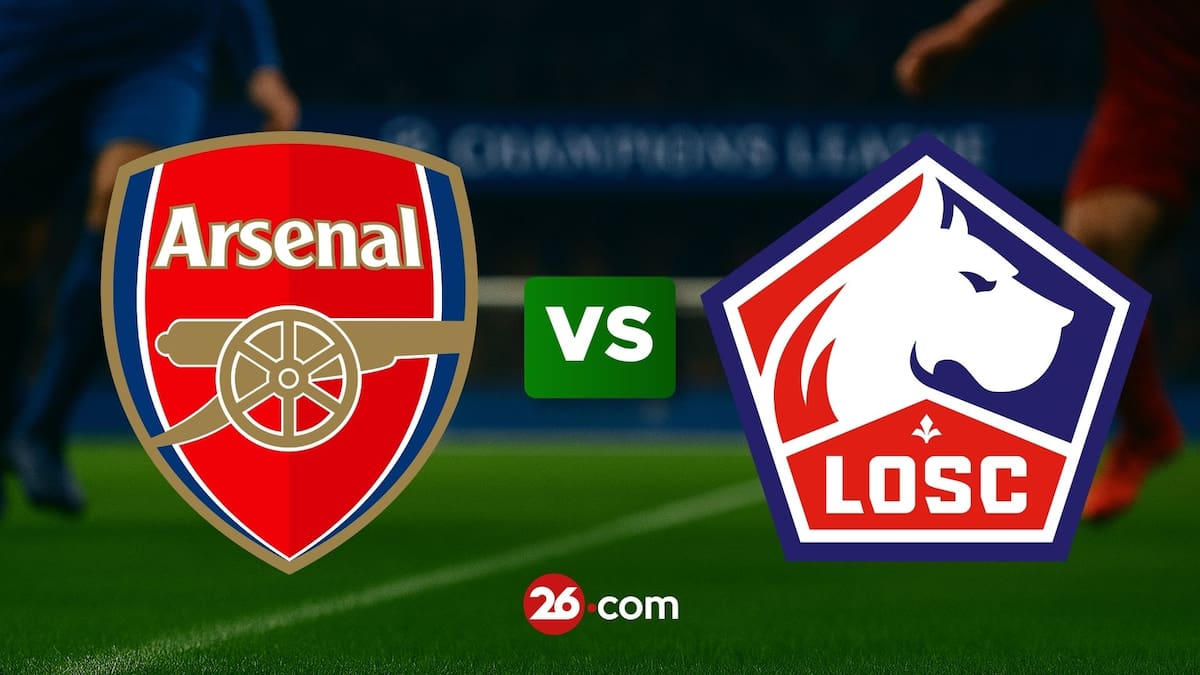 Portada de Arsenal vs Lille por la Champions League.