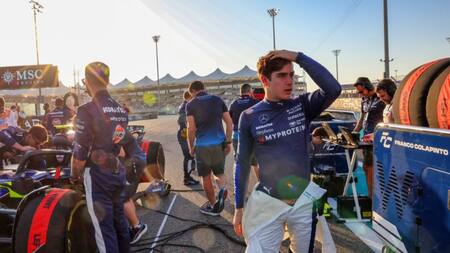 Franco Colapinto en el Gran Premio de Abu Dhabi. Foto: X @WilliamsRacing