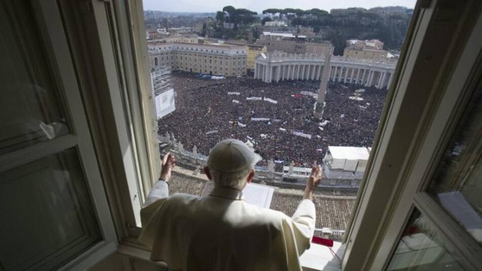 Papa Benedicto XVI la última vez que se dirigió al público_Reuters