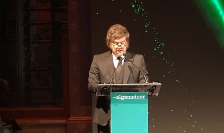 Javier Milei en la Gala J100