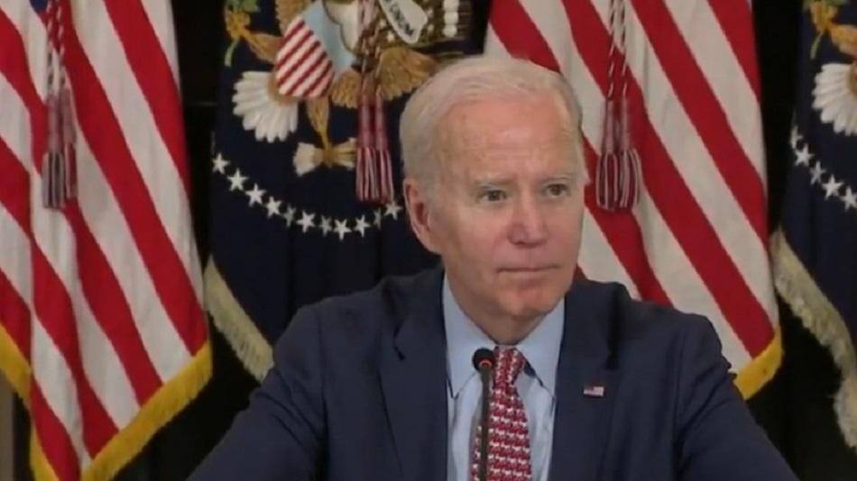 Joe Biden cuando se le preguntó por Donald Trump. Foto: captura video