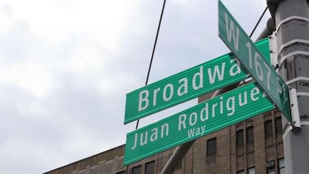 Calle en homenaje a Juan Rodriguez, Nueva York