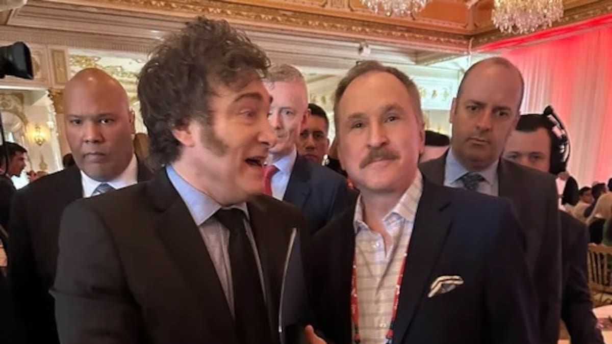 Javier Milei y Peter Lamelas, embajador de Estados Unidos.