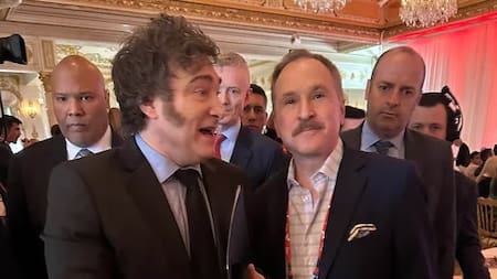 Javier Milei y Peter Lamelas, embajador de Estados Unidos.