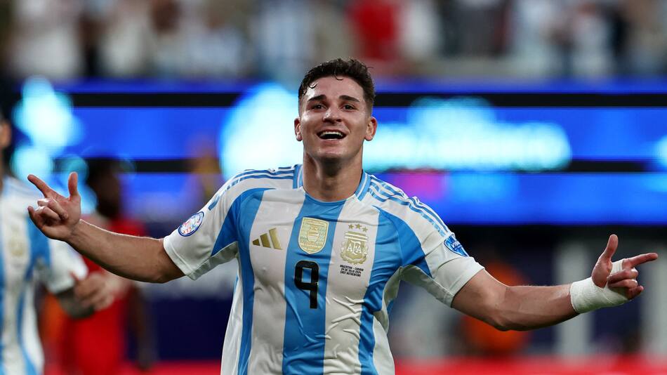 Julián Álvarez, autor del 1-0 en la Copa América 2024. Foto: Reuters.