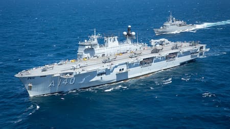 El NAM Atlântico es un portahelicópteros anfibio y actual buque insignia de la Armada de Brasil.