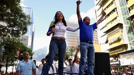 Juan Pablo Guanipa y María Corina Machado. Foto: Instagram juanpguanipa.
