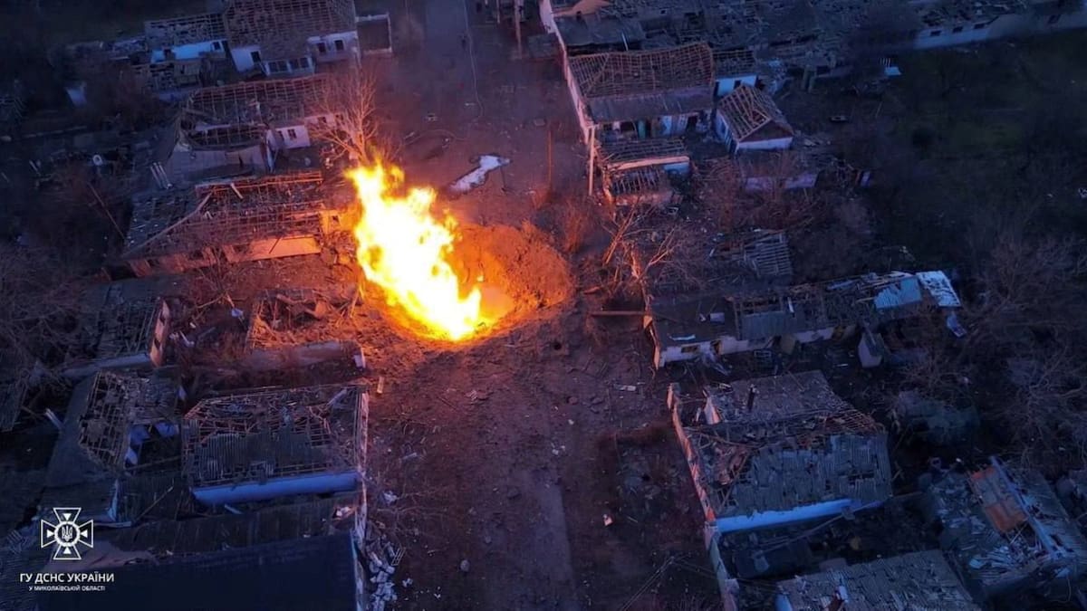 Ataque ruso contra Kiev; guerra Rusia-Ucrania. Foto: Reuters