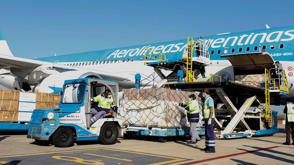 Aerolíneas Argentinas, preparativo de vuelo, Foto NA