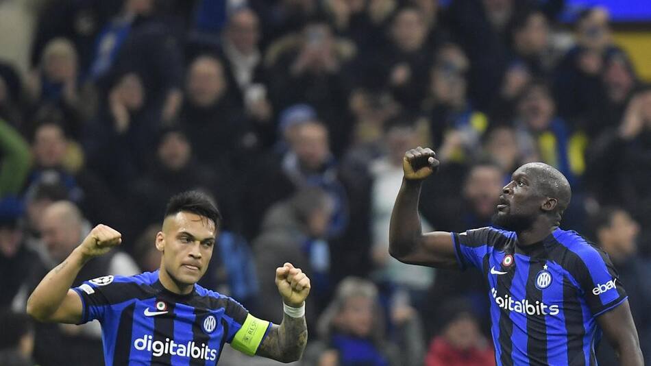Festejo del Inter ante el Porto por la Champions League. Foto: REUTERS.