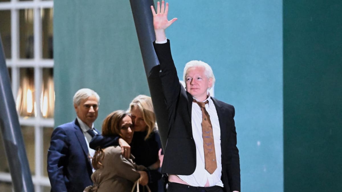 Julian Assange regresó a Australia. Foto: EFE.