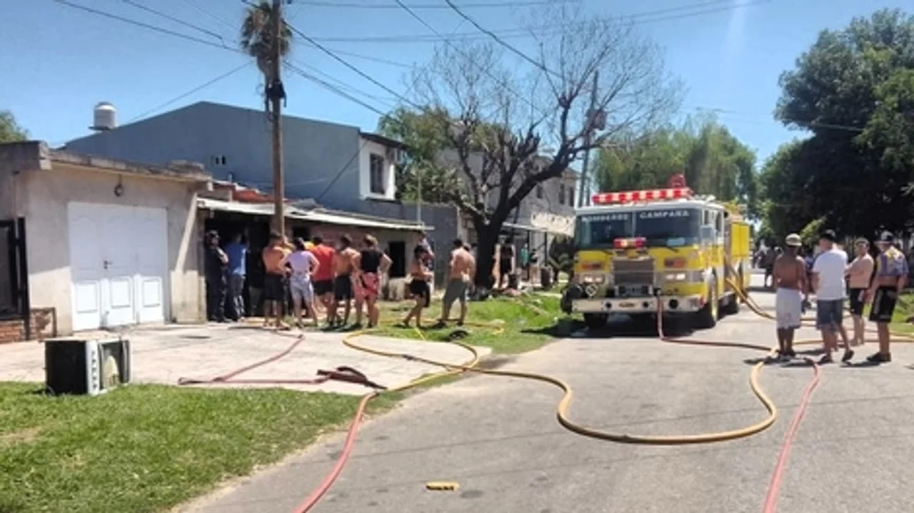 Trágico incendio en Campana. Foto NA