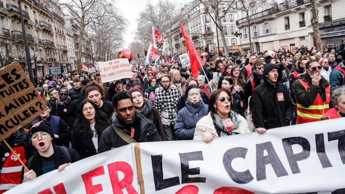 Protestas en Francia. Foto: EFE.