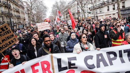 Protestas en Francia. Foto: EFE.