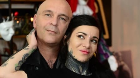 Alexis Puig y su novia, Luciana Méndez. Foto: NA.