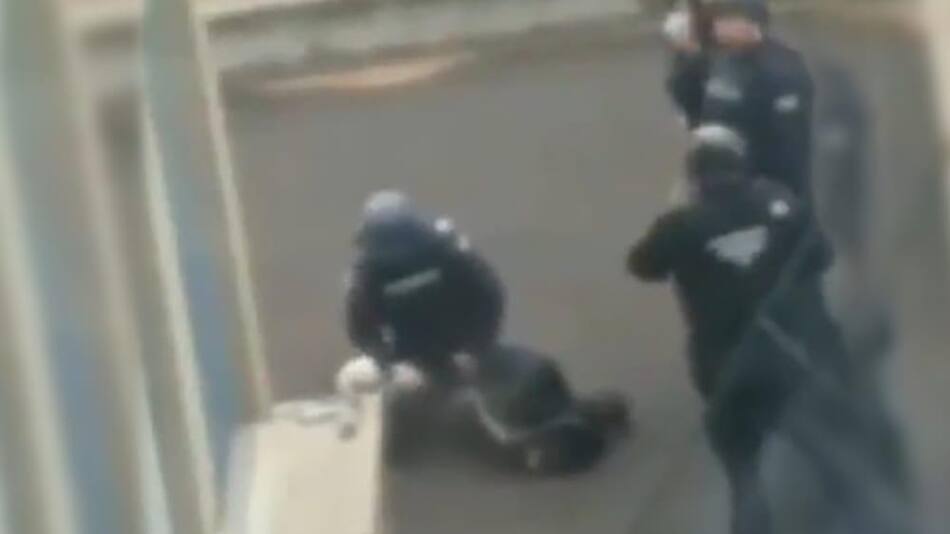 Tiroteo en Belgrado, captura del atacante, foto captura