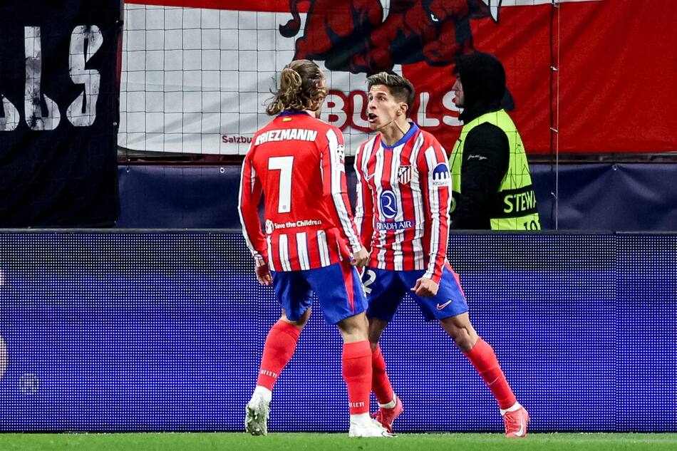 Festejo de Lautaro Martínez para el Inter en la Champions League. Foto: EFE/ FILIP SINGER.