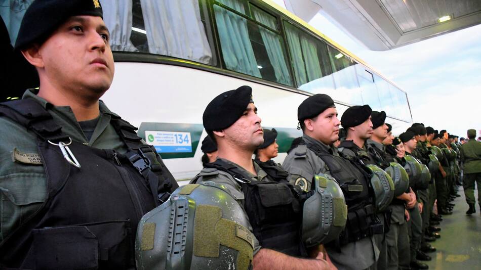 Fuerzas federales en Rosario. Foto: NA.