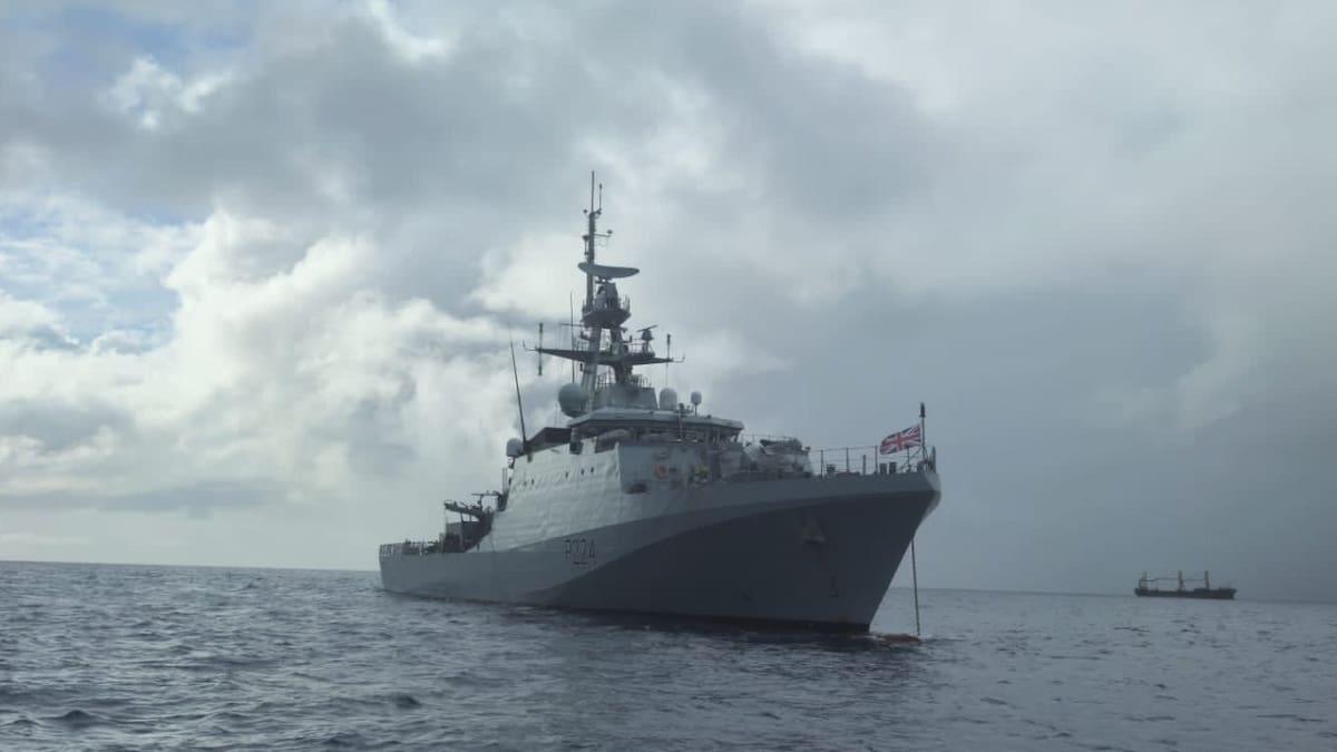 El buque de guerra HMS Trent de Reino Unido. Foto: X @HMS Trent