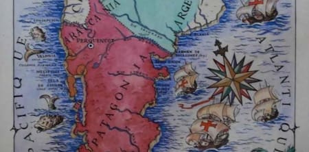 El mapa de la Patagonia de la época