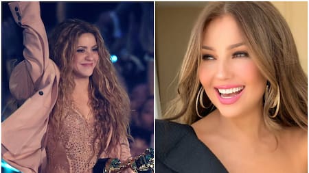 Shakira y Thalía. Fotos: Reuters - archivo.