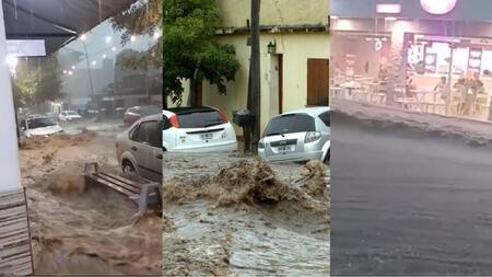 Temporal en Calamuchita, Córdoba. Foto: X / @SurTormentas - @Cadena365.
