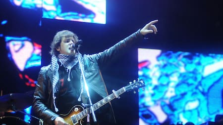 Ciro Martínez en la última presentación de Los Piojos en 2009. Foto: NA.