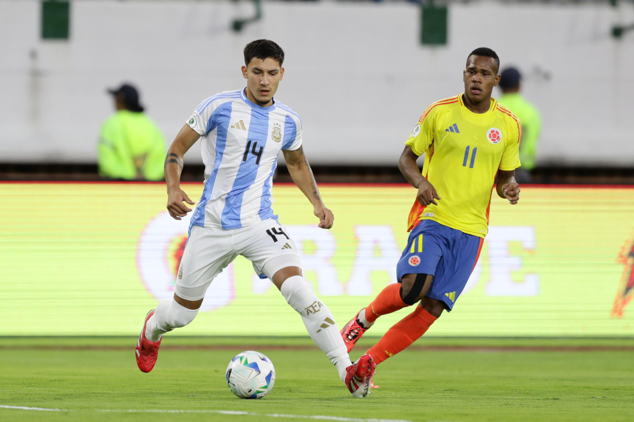 Tobías Ramírez; Argentina Sub 20 vs. Colombia. Foto: EFE (Ronald Pena)