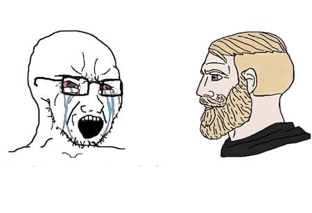 Meme "Chad" en redes sociales. Foto: X (Twitter).