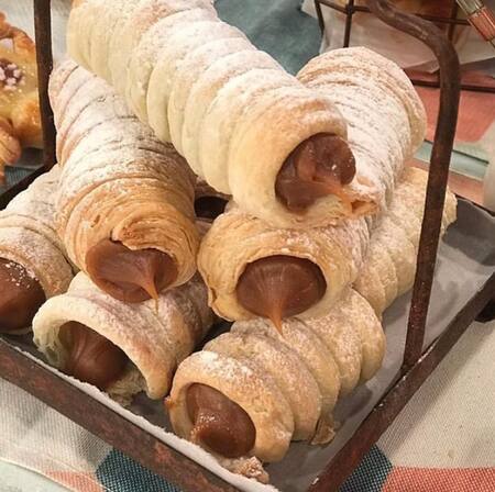 Cañoncitos de dulce de leche. Foto: Instagram @santigiorgini