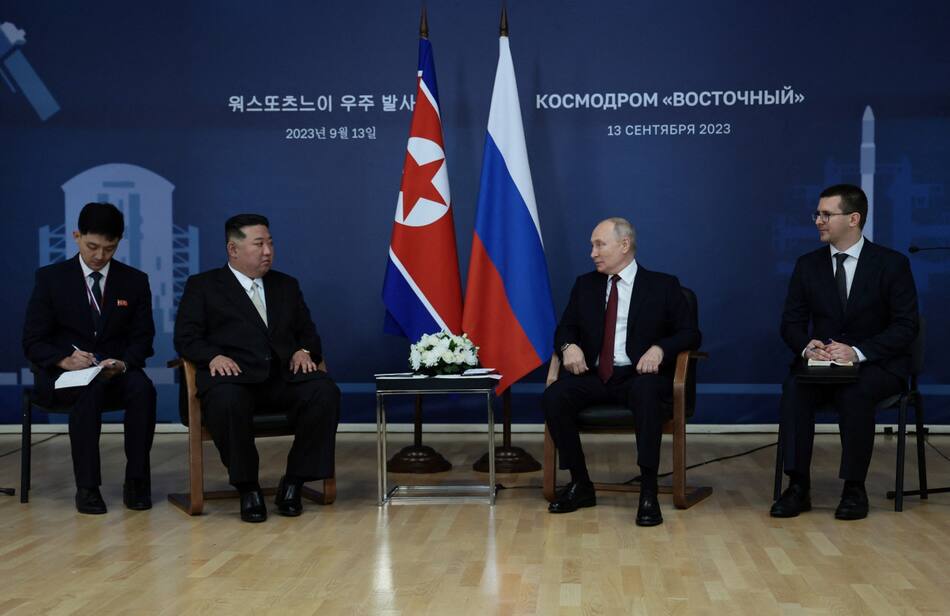 Kim Jon-Un y Vladimir Putin. Foto: Reuters.