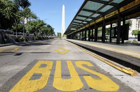 Ciudad de Buenos Aires vacía, Obelisco, Paro Nacional, Paro General, NA