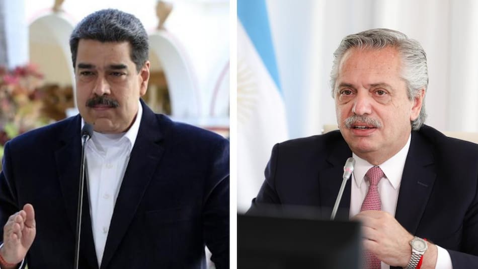 Nicolás Maduro y Alberto Fernández, fotos NA