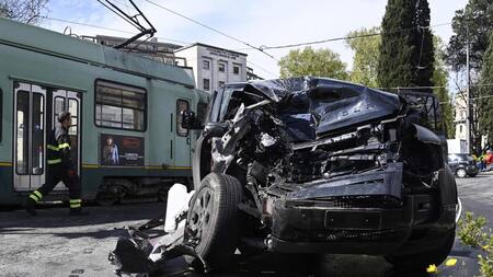 Auto de Immobile accidentado. Foto: EFE.