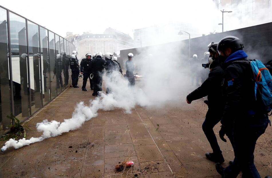 Europa en llamas: violentos disturbios con manifestantes anti-inmigración en Bélgica