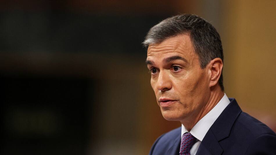 Pedro Sánchez ante el Congreso español. Foto: REUTERS.