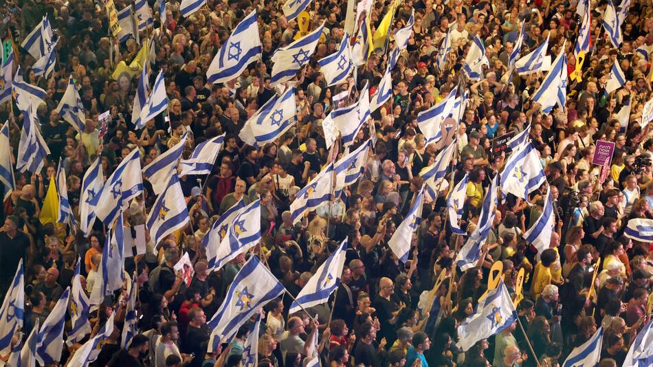 Protestas contra el Gobierno en Israel. Foto: Reuters.