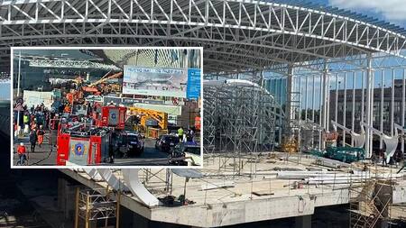 Derrumbe y tragedia en obra en construcción en aeropuerto de Ezeiza: un muerto y 7 heridos