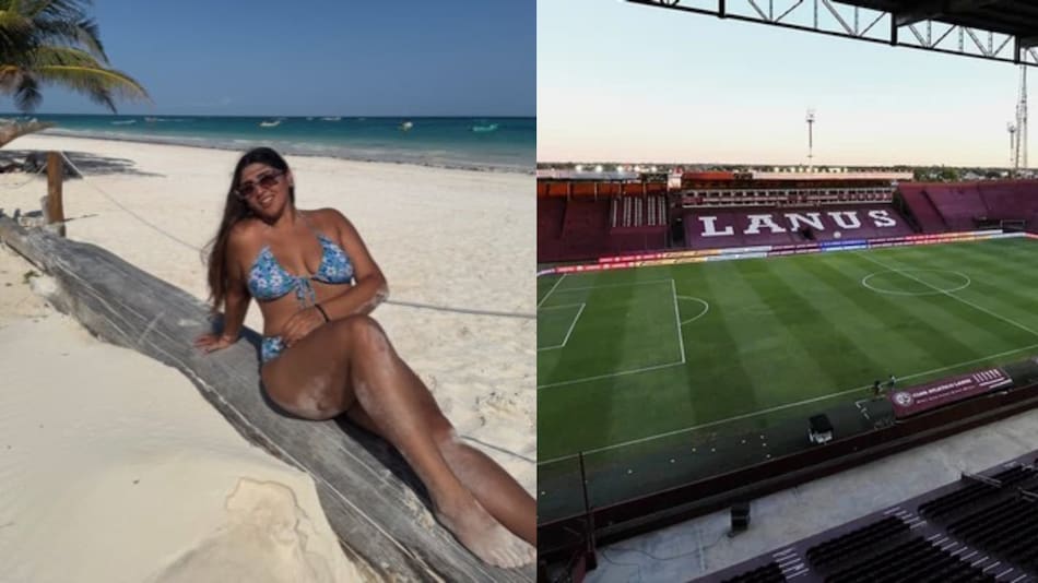 Una hincha de Lanús estaba por casarse y se enteró que su pareja la engañaba. Foto: X@_lulimartini -  NA.