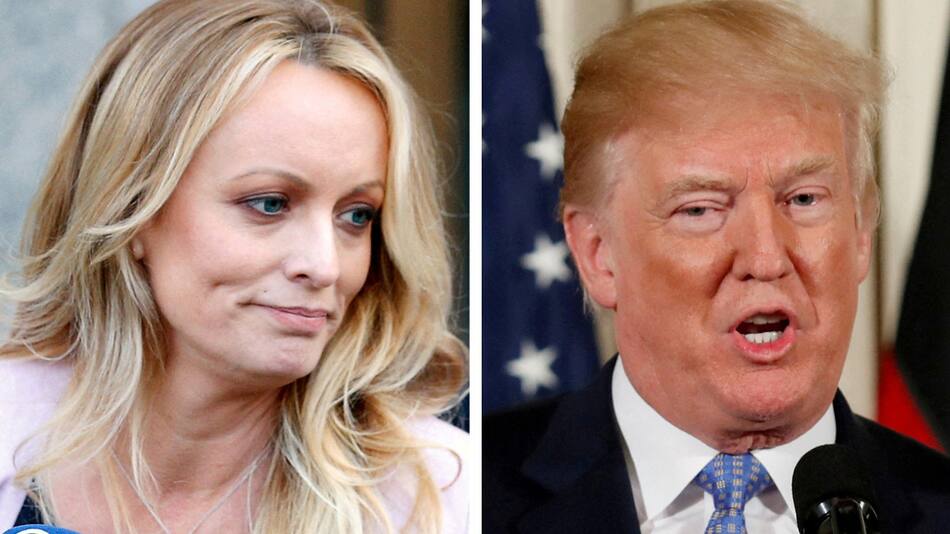 Stormy Daniels y Donald Trump. Foto: Reuters