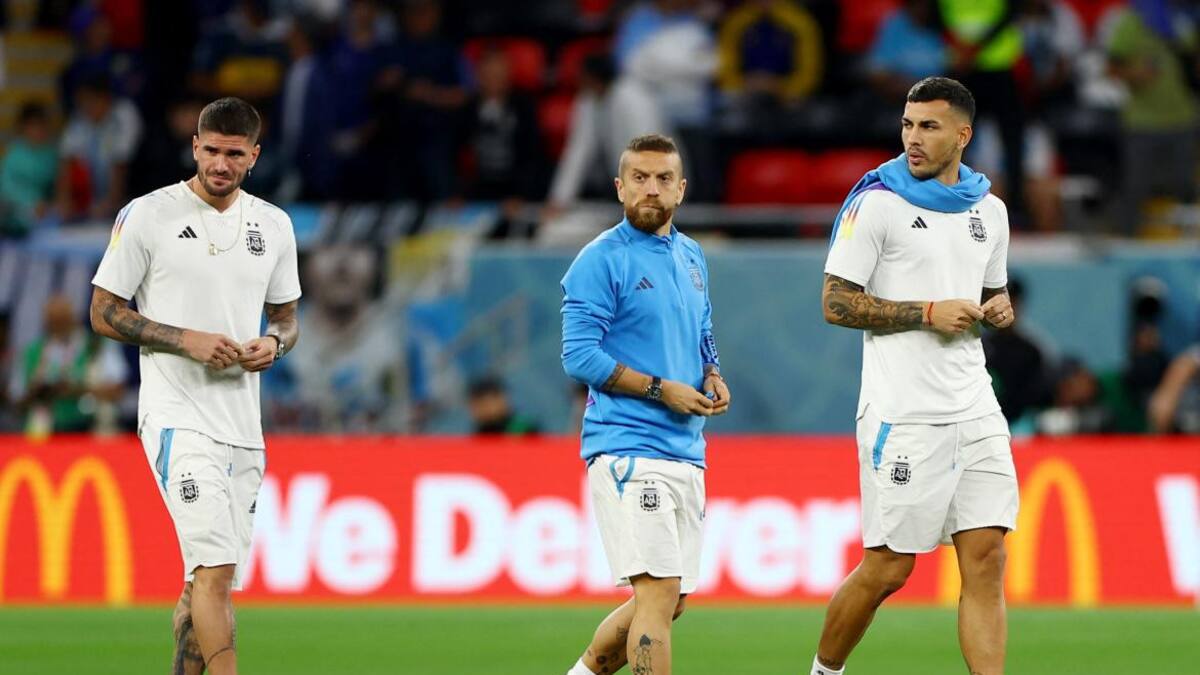 De Paul, Gómez y Paredes; Selección Argentina. Foto: Reuters.