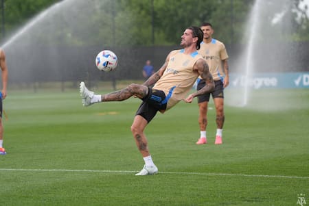 Argentina se entrena pensando en Chile; Copa América 2024. Foto: X @Argentina