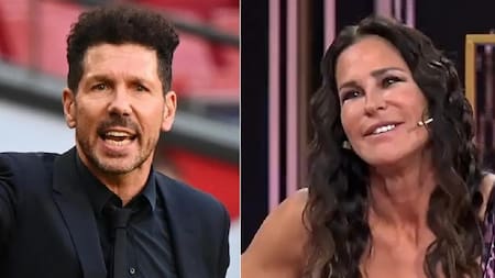 Diego Simeone y Carolina Baldini. Fotos: internet.