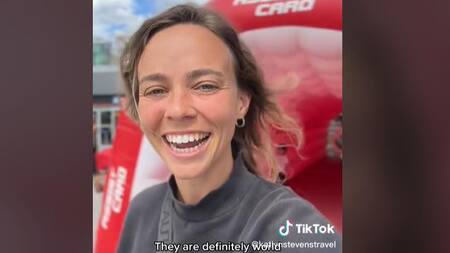 Tiktoker estadounidense viaja a Argentina para ver el partido contra Croacia. Foto: TikTok